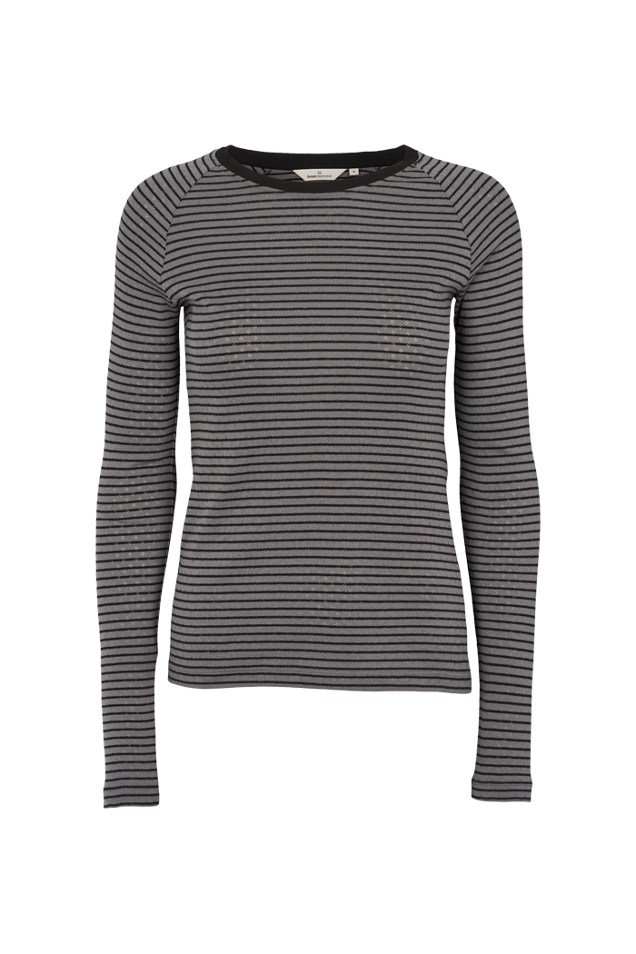 Basic Apparel Arense LS Tee T-shirts 843 Poppy seed / Black