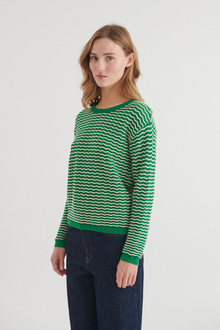 Basic Apparel Cashi Pullover Sweaters 881 Abundant green / Birch