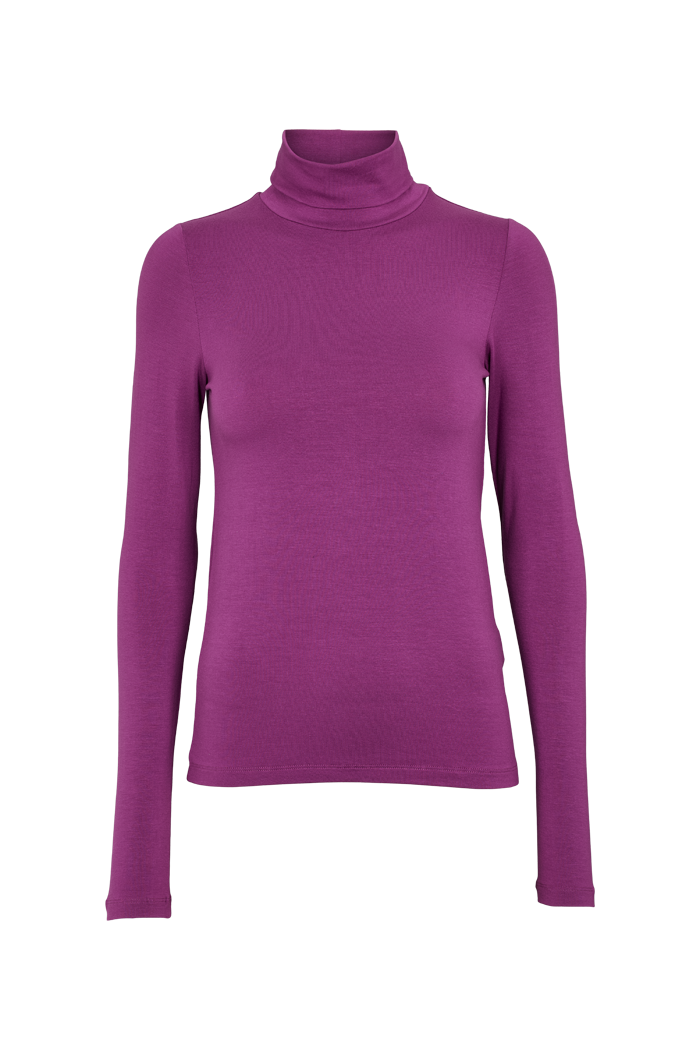 Basic Apparel Joline T-Neck T-shirts 647 Grape Juice
