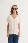 Joline V-hals - Offwhite