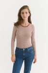 Ludmilla LS T-skjorte - Mink / Whisper white / mink