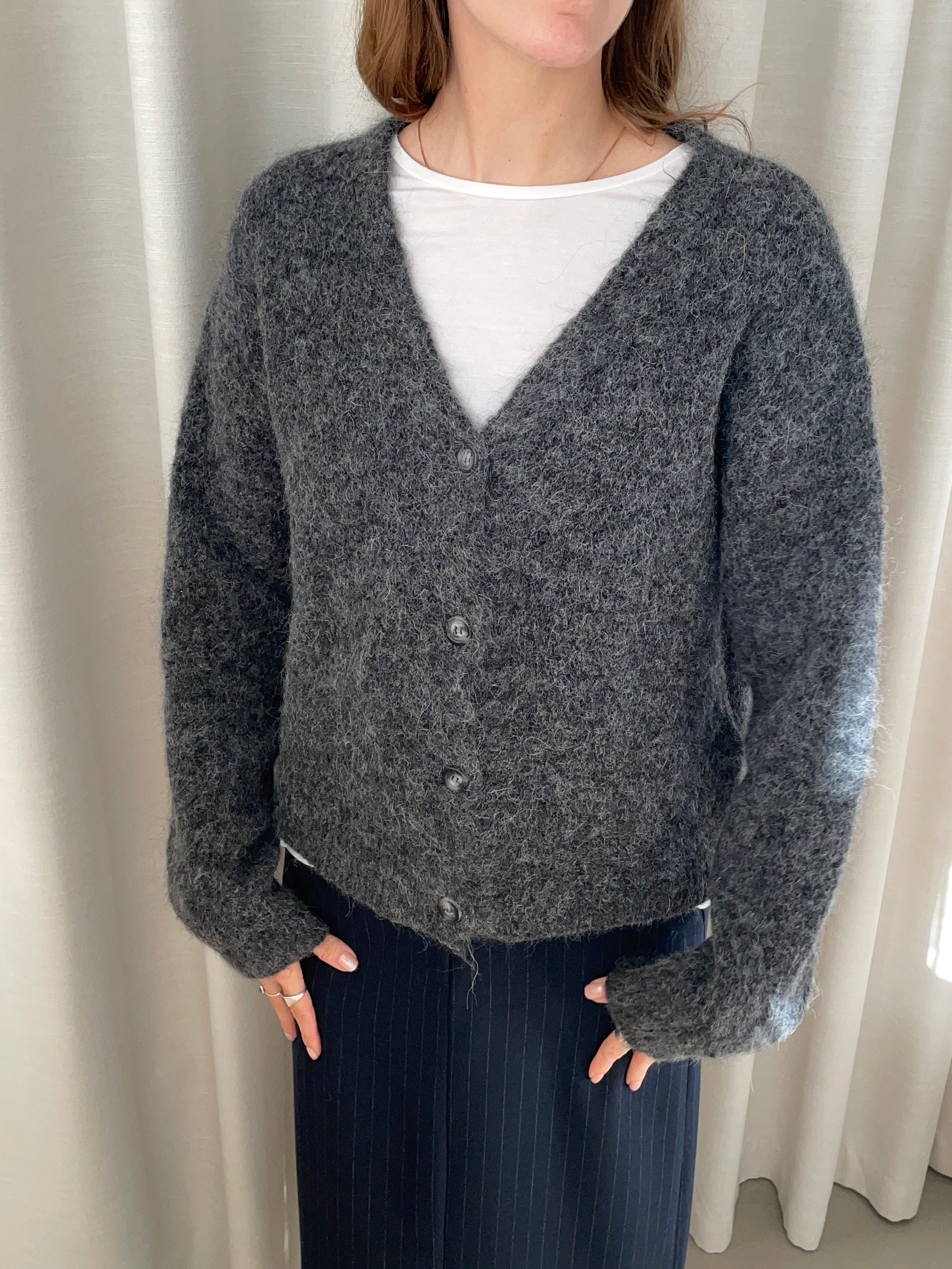Basic Apparel Magna Cardigan Cardigans 393 Dark Grey Mel.