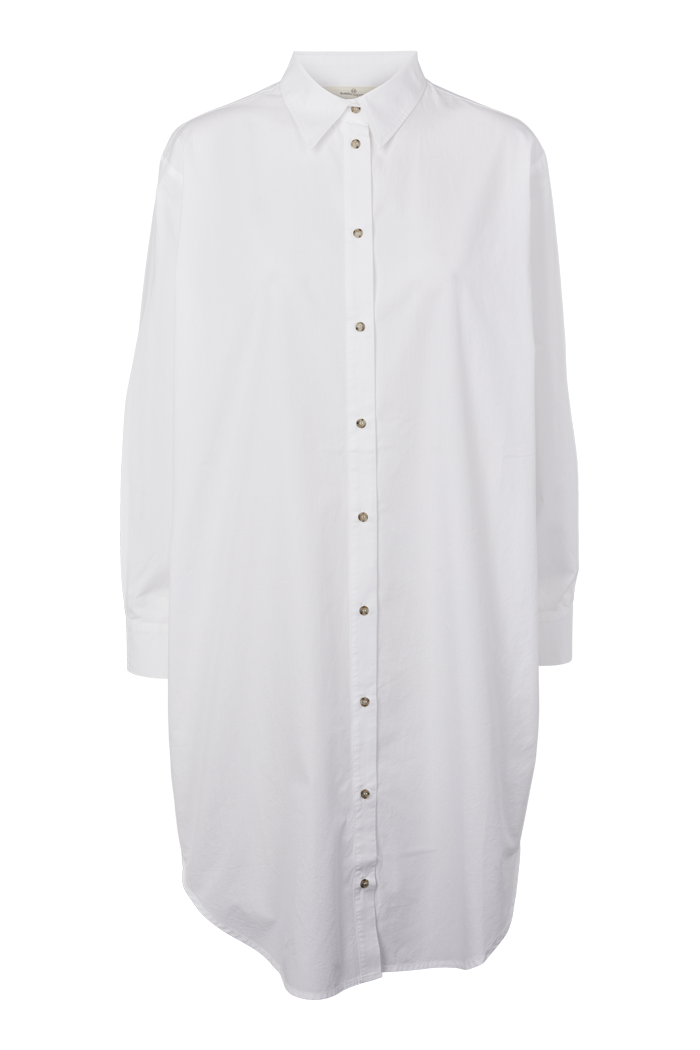 Basic Apparel Vilde Loose Shirt Dress Kjoler 423 Bright White