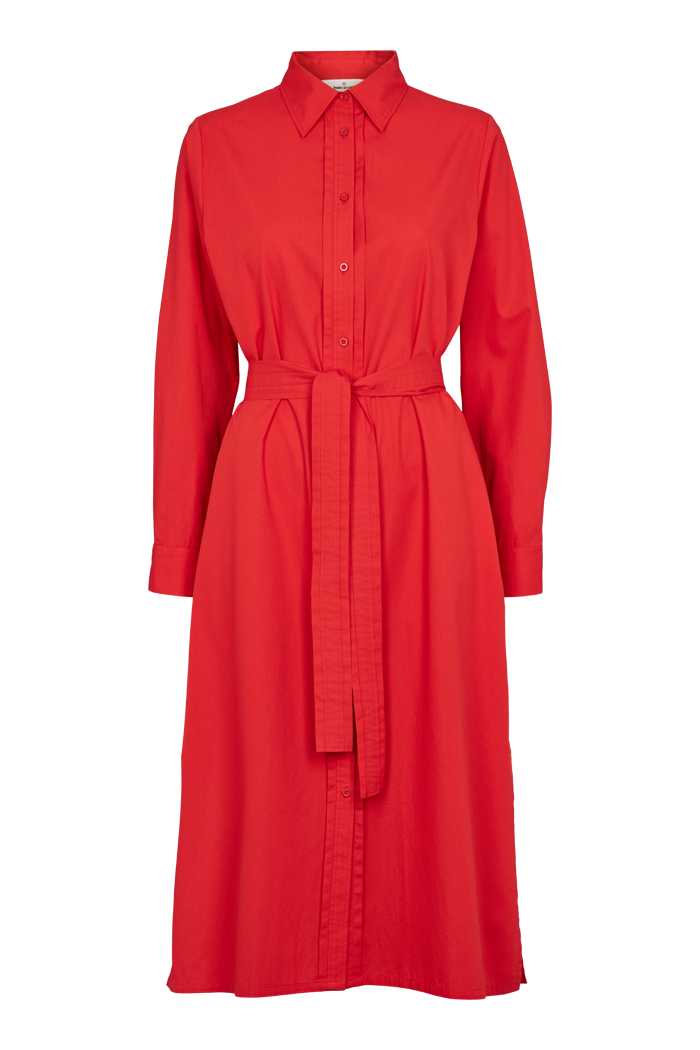Basic Apparel Vilde Pleat Dress Kjoler 278 High Risk Red